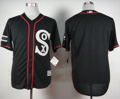 White Sox Blank Black New Cool Base Stitched MLB Jersey - Click Image to Close
